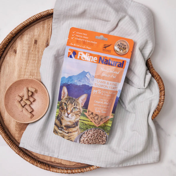 Feline Natural Freeze Dried Cat Lamb Salmon HEALTHY SPOT