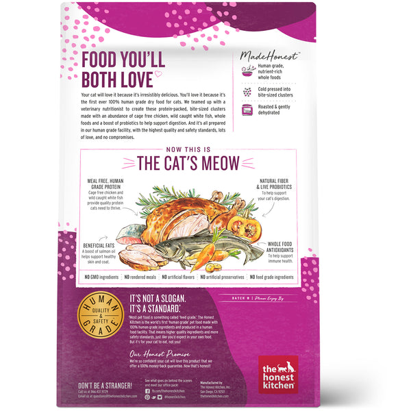 Honest Kitchen Grain Free Clusters Chicken Whitefish Dry Cat