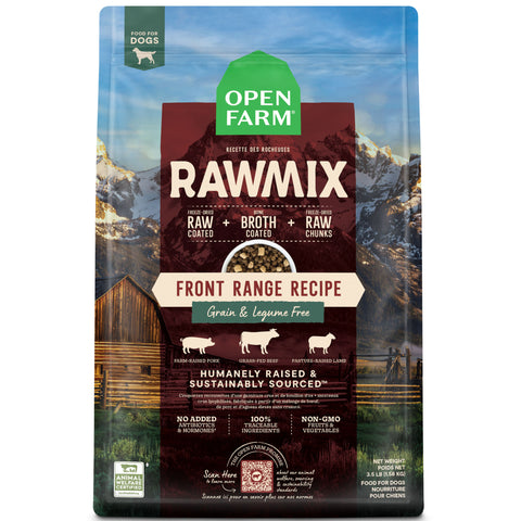 Open Farm Raw Mix Grain-Free Dog Front Range | Front Image of Front Range Recipe Dog Food 3.5lbs