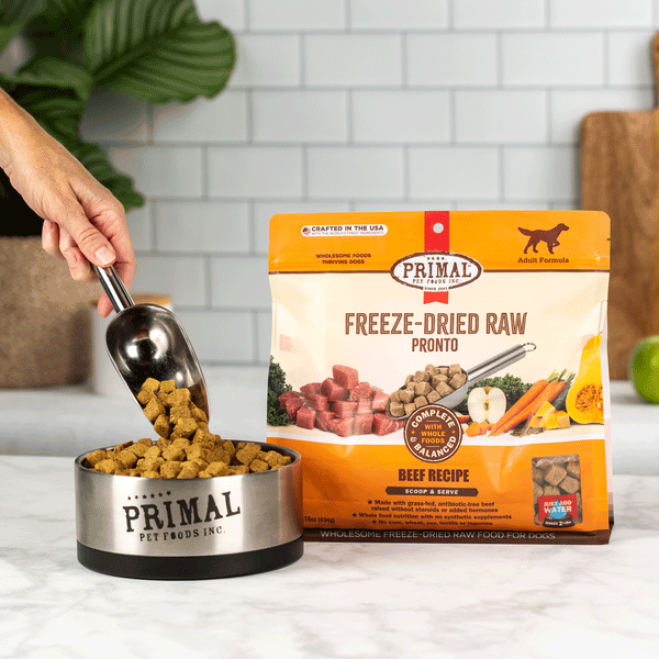 Primal Freeze Dried Beef Pronto Dog Food 16 oz HEALTHY SPOT