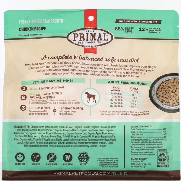 Primal freeze on sale dried chicken