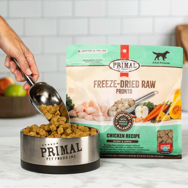 Primal Freeze Dried Chicken Pronto Dog Food 16 oz HEALTHY SPOT