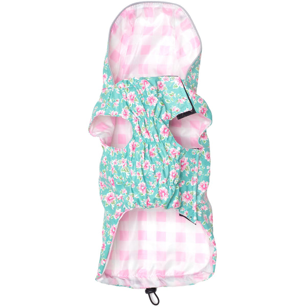 The Worthy Dog Floral Raincoat HEALTHY SPOT