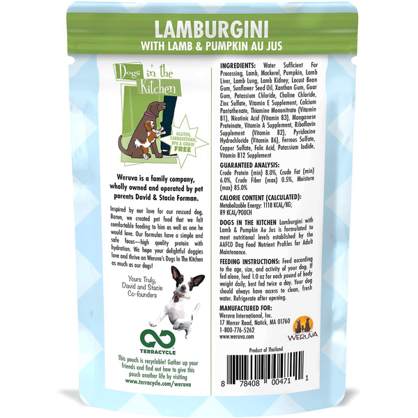 Weruva DITK Pouch Lamb Burgini Dog Food – HEALTHY SPOT