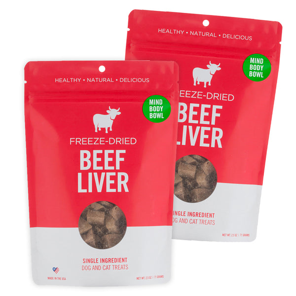 MIND BODY BOWL FreezeDried Beef Liver Treats 2Pack HEALTHY SPOT