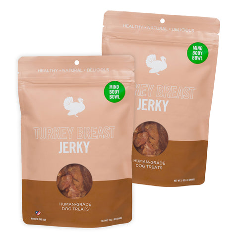 MIND BODY BOWL Smoked Turkey Jerky Dog Treats 2-Pack