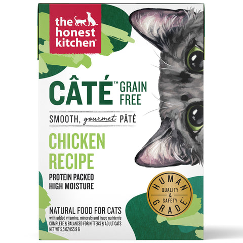 Honest Kitchen | Câté Grain-Free Chicken Pate Wet Cat Food - 5.5oz | Box Front