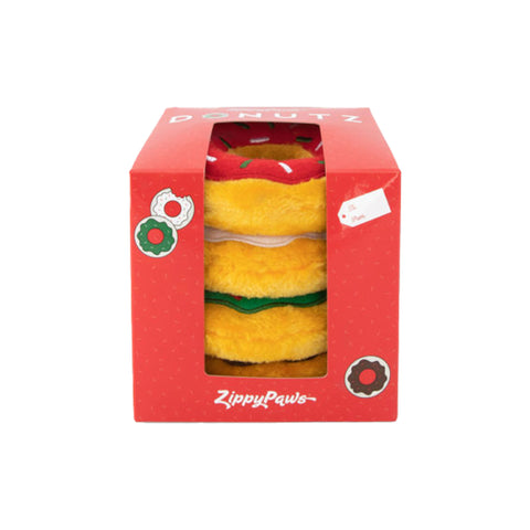 Zippy Paws | Holiday Donuts Gift Box 4-pack Set | Box Front Image