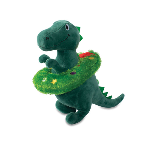 Fringe Studio | Rex the Halls with Wreath Dog Toy | Main Image