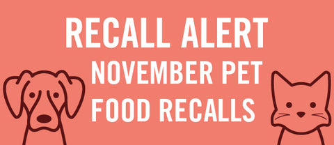 November Pet Food Recalls