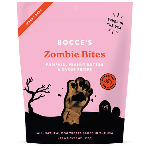 Bocce's Bakery Zombie Bites Pumpkin & Peanut Butter Dog Treat - 5 oz | Front Image