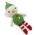 Dogo Pet Fashions Holiday Pawer Elf Dog Toy | Side Image of Crochet Elf