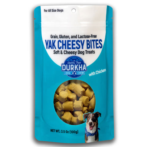 Front Image of Yak Cheesy Bites with Chicken in Packaging