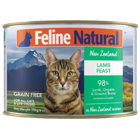 Feline Natural Lamb Feast Canned Cat Food | Front Image of Lamb Feast 6oz 