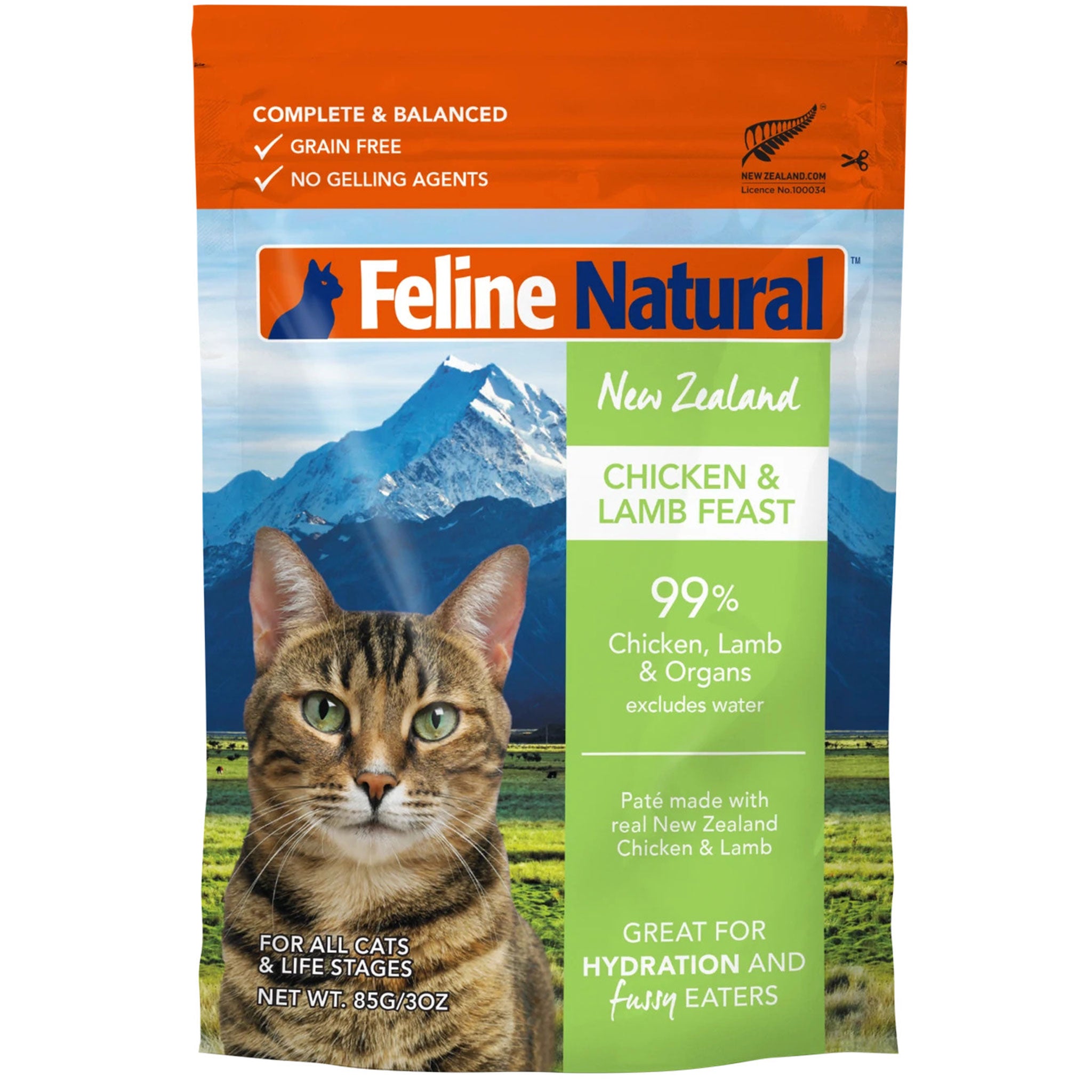 Feline Natural Pouch Chicken Lamb Cat Food HEALTHY SPOT