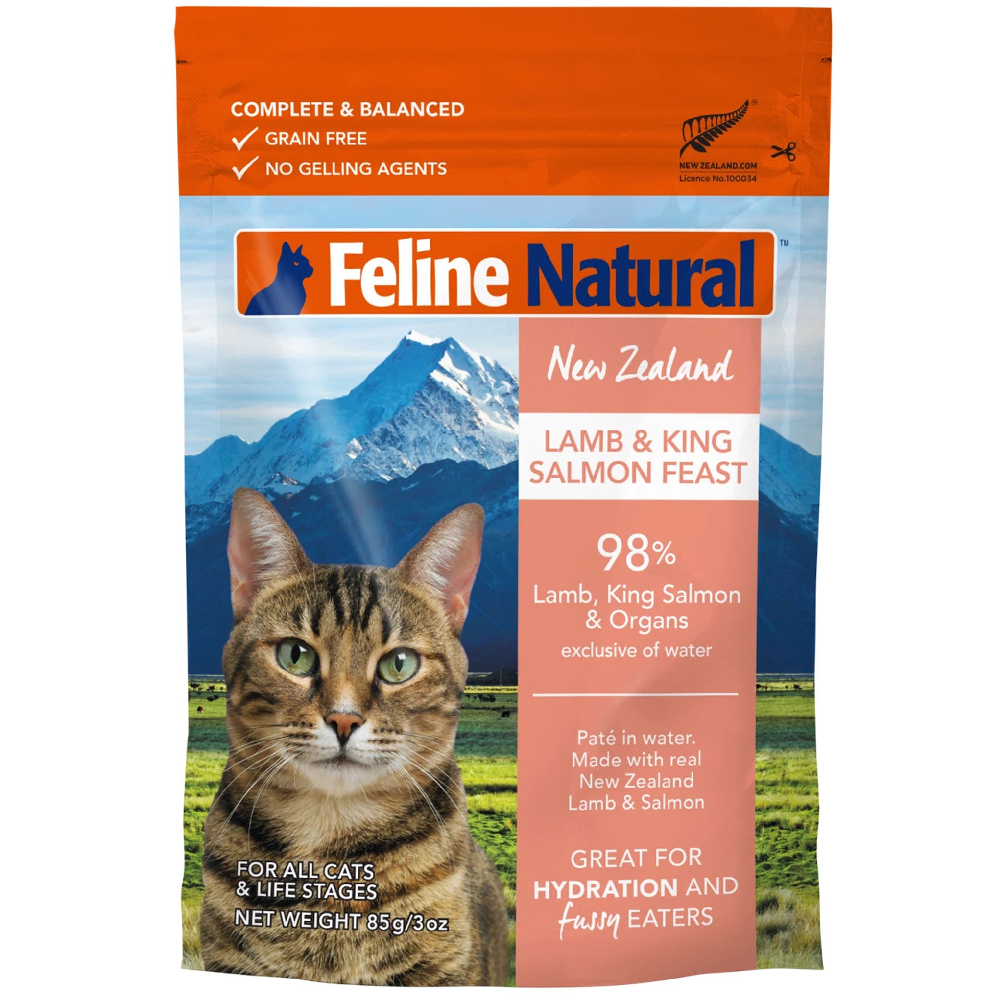 Feline Natural Pouch Lamb Salmon Cat Food HEALTHY SPOT