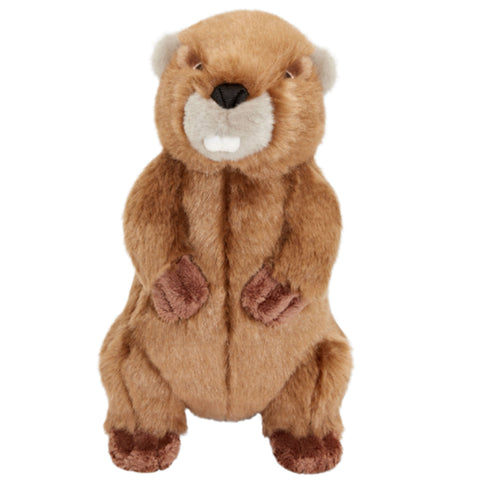 Front Image of Brown Plush Beaver Dog Toy