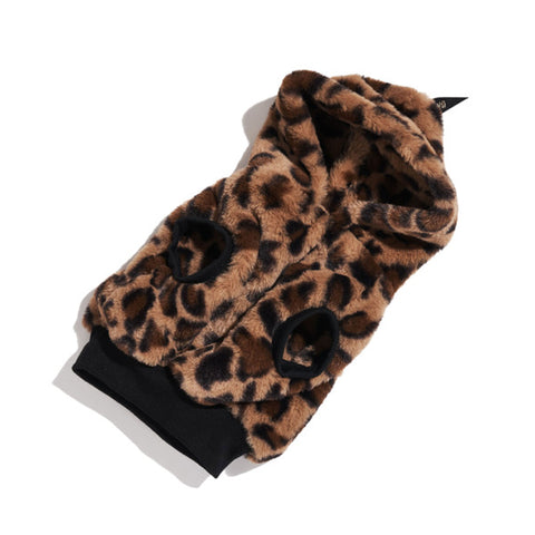 Found My Animal Fur Hoodie - Leopard | Front Image of Leopard Pattern Hoodie