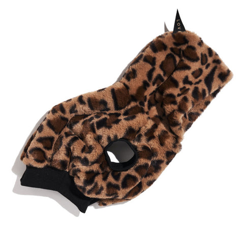 Found My Animal Fur Hoodie - Leopard | Side Image of Leopard Pattern Hoodie