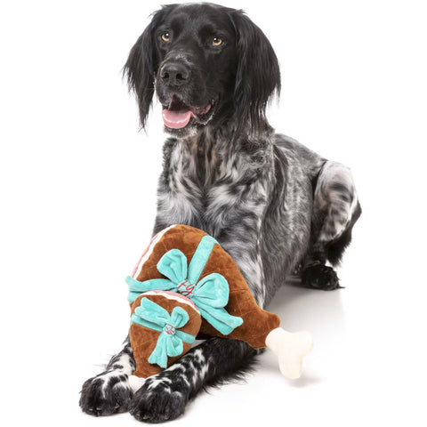 Fuzzyard Holiday Ham Dog Toy | Lifestyle Image