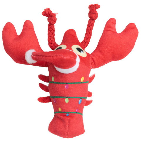 Fuzzyard Lobbie Williams Cat Toy | Back Image of Red Holiday Lobster Cat Toy