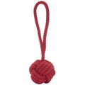 Jax & Bones Red Celtic Knot Rope Dog Toy - 3" | Front Image of Red Knotted Rope Toy