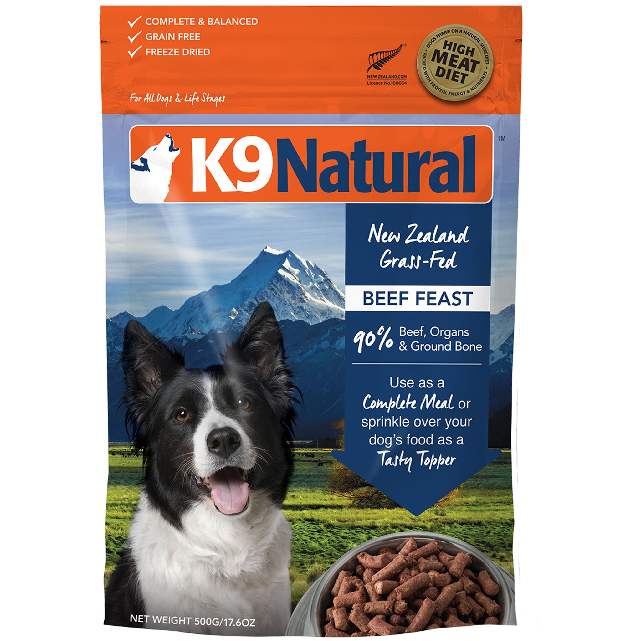 K9 Natural Freeze Dried Beef Dog Food