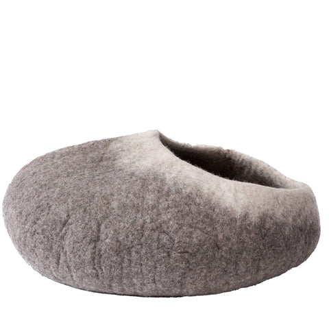 Karma Cat Felted Cave - Natural & White