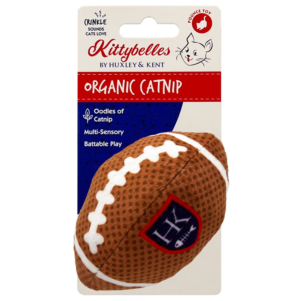 Kittybelles Football Cat Toy - Brown
