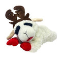 Multipet Holiday Lambchop Reindeer - 6" | Front Image of Plush Lambchop with Reindeer Ears