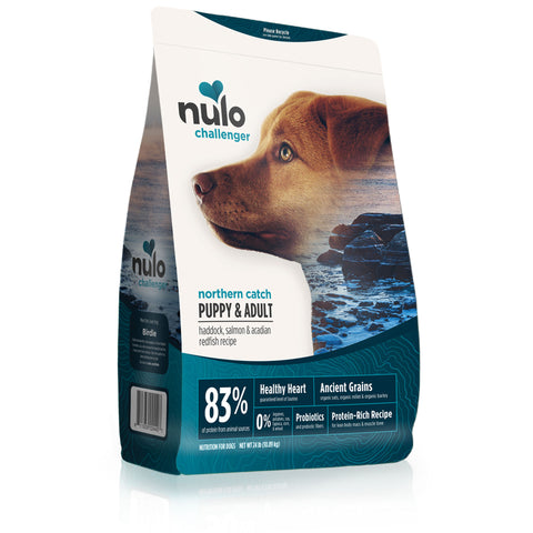 Nulo Challenger Kibble Northern Catch Haddock, Salmon & Redfish | Front Image of North Catch Puppy & Adult Food