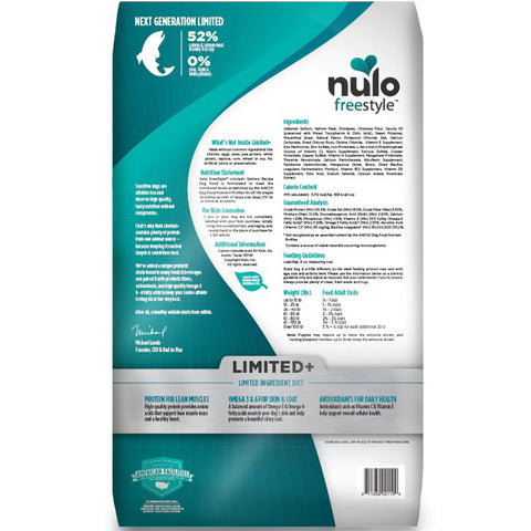 Nulo | Freestyle High-Meat Kibble Limited+ Salmon Recipe | Bag Back 24lbs