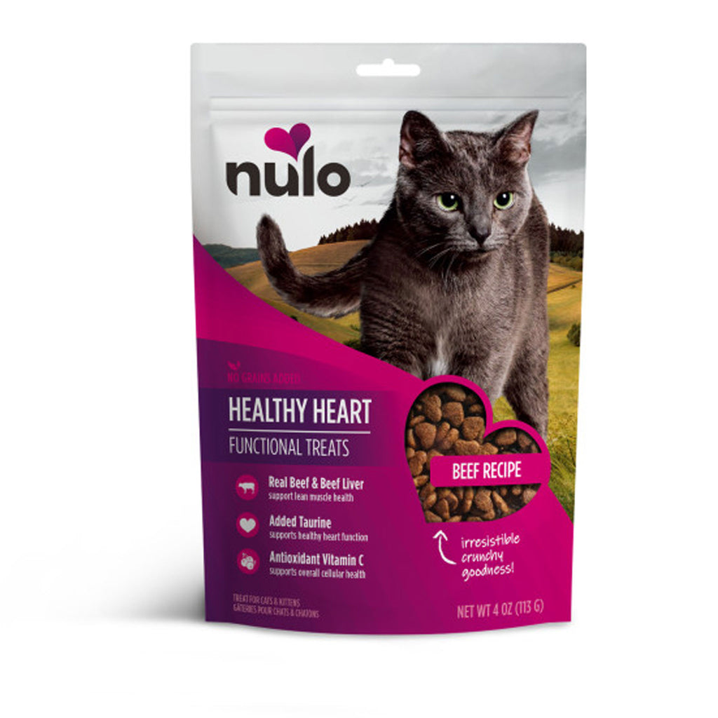 Nulo Functional Treats Healthy Heart Cat Beef 4 oz