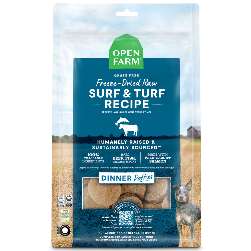 Open Farm Freeze-Dried Patties Dog Surf & Turf 17.5 oz
