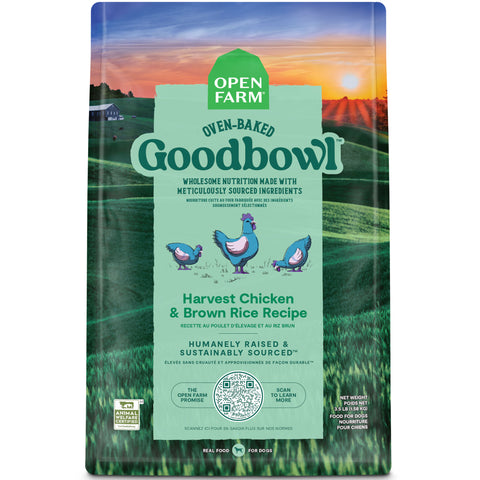 Open Farm GoodBowl Chicken & Brown Rice Dog Food | Front Image of Chicken and Brown Rice Kibble
