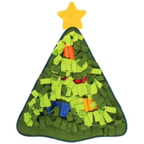 P.L.A.Y. Christmas Tree Snuffle Mat | Front Image of Green Christmas Tree Snuffle Mat