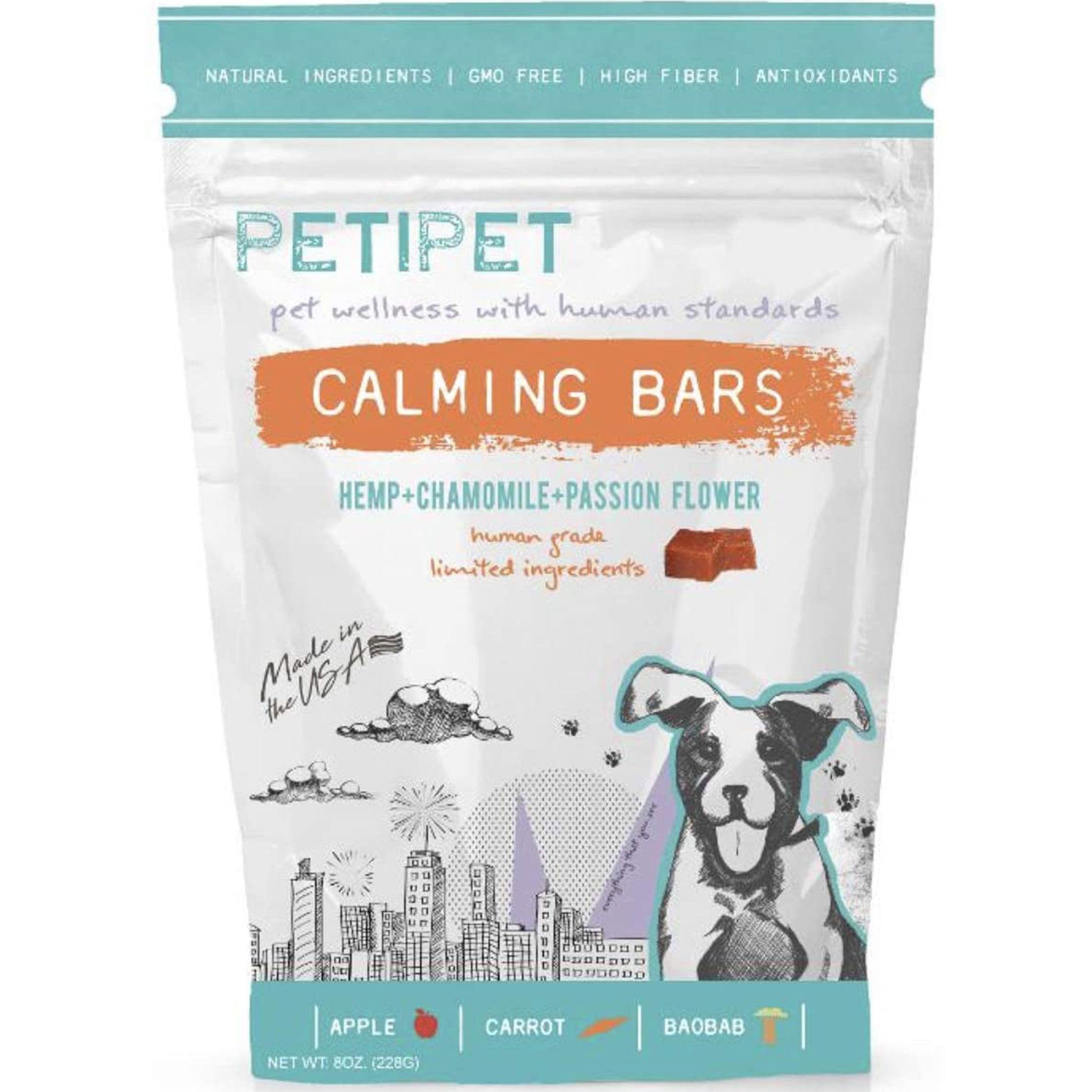 PETIPET Calming Bars with Hemp for Dogs 8 oz HEALTHY SPOT