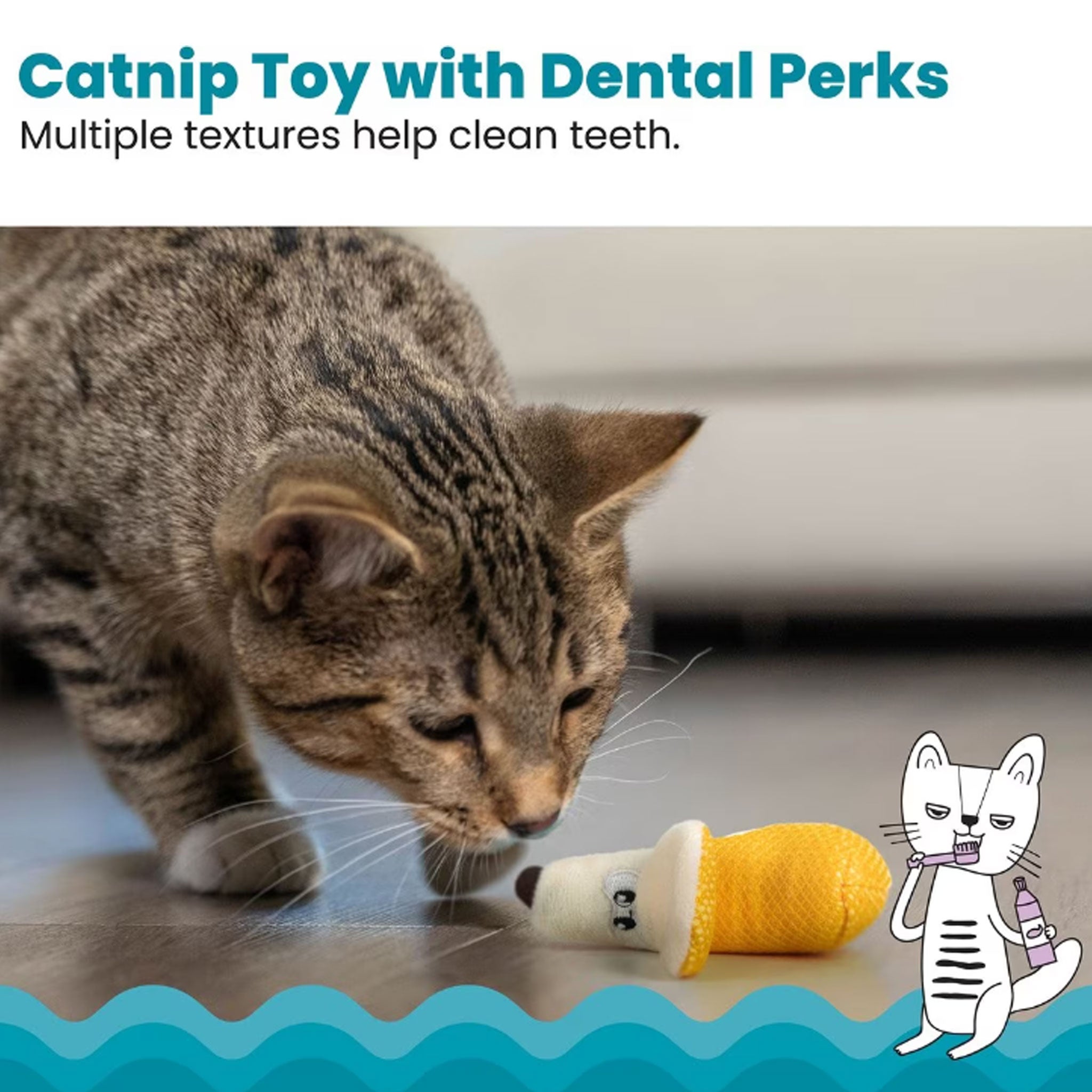 Petstages Dental Banana Cat Chew Toy HEALTHY SPOT