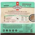 Primal Freeze-Dried Chicken Pronto Dog Food, Back Image of Green Packaging of Freeze-Dried Raw Pronto Chicken Recipe