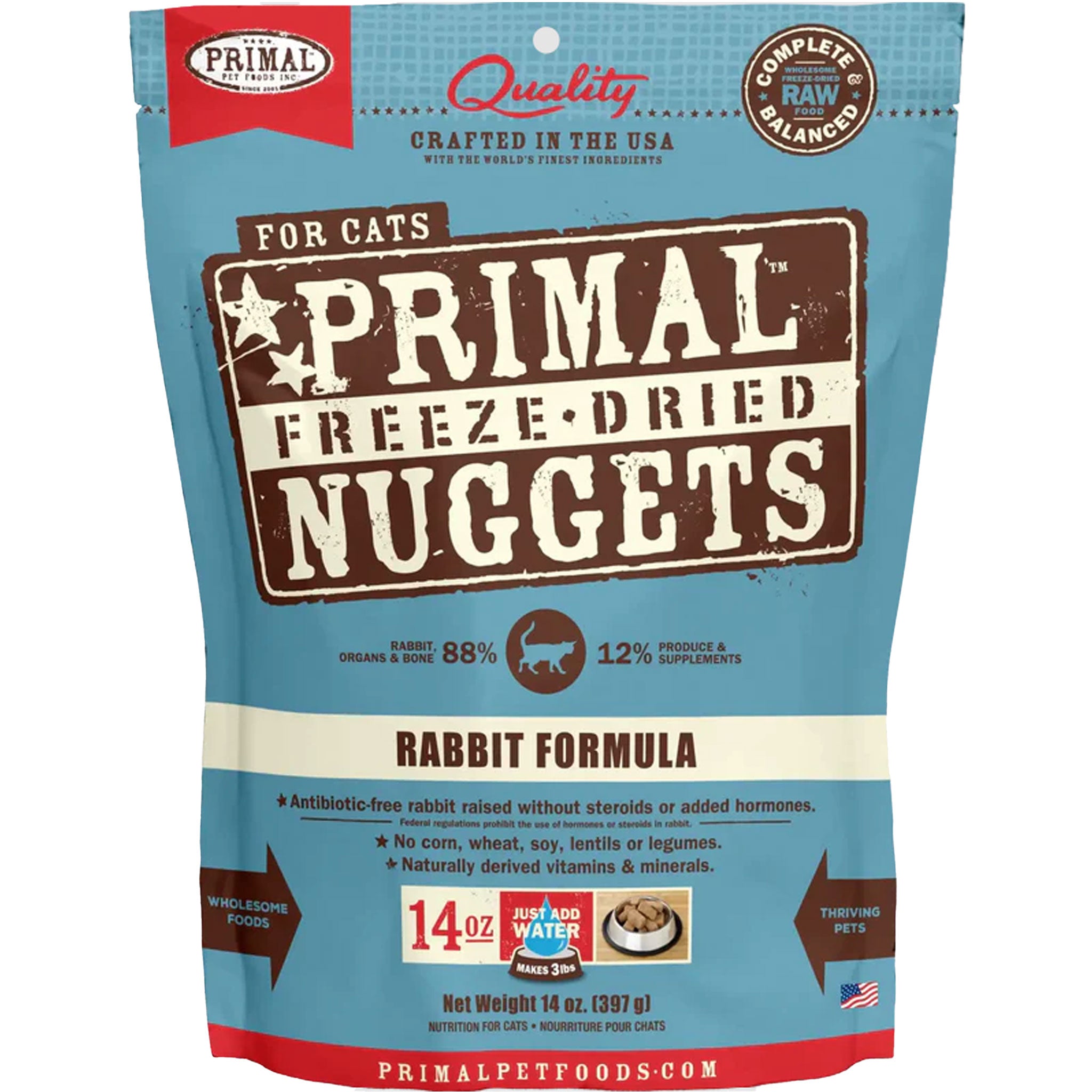 Primal Freeze Dried Rabbit Cat Food HEALTHY SPOT