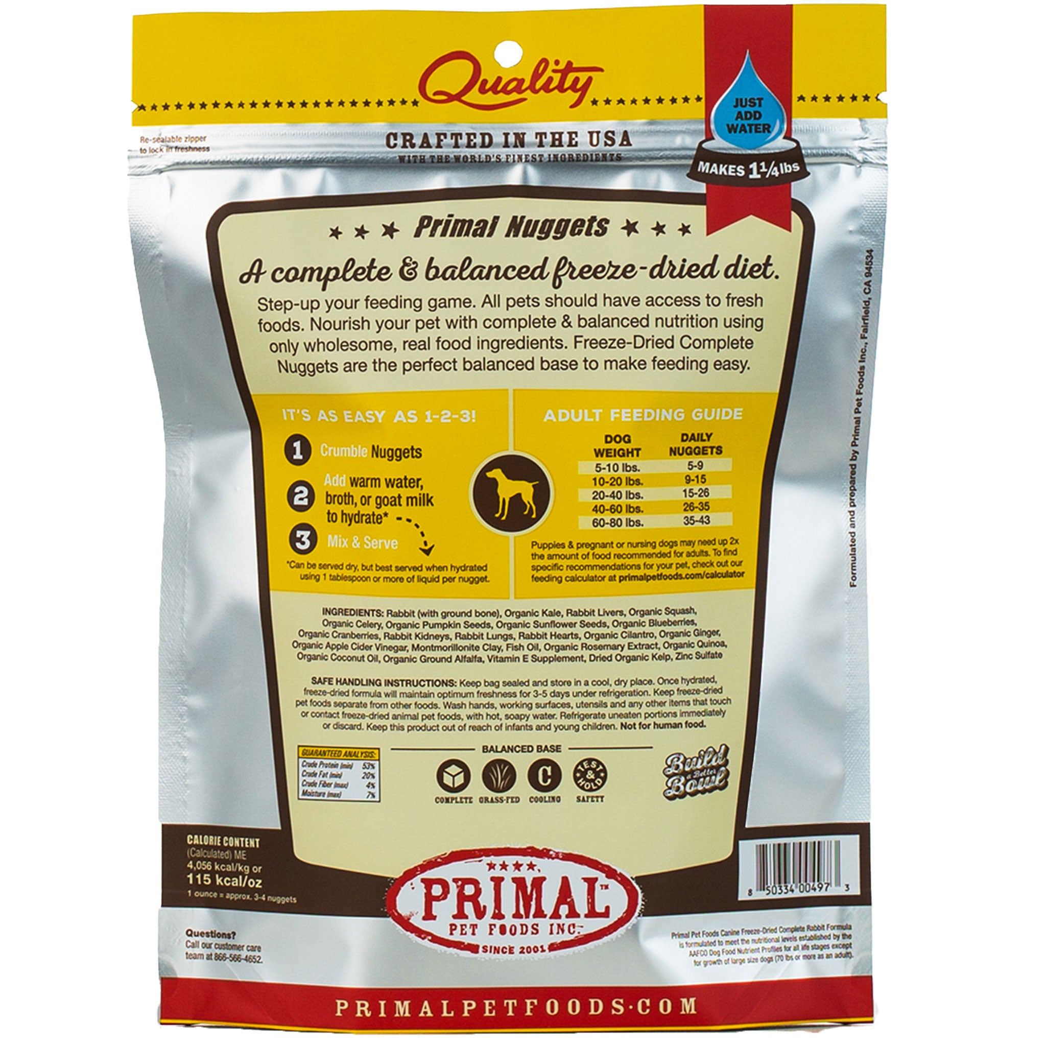 Freeze dried discount rabbit dog food