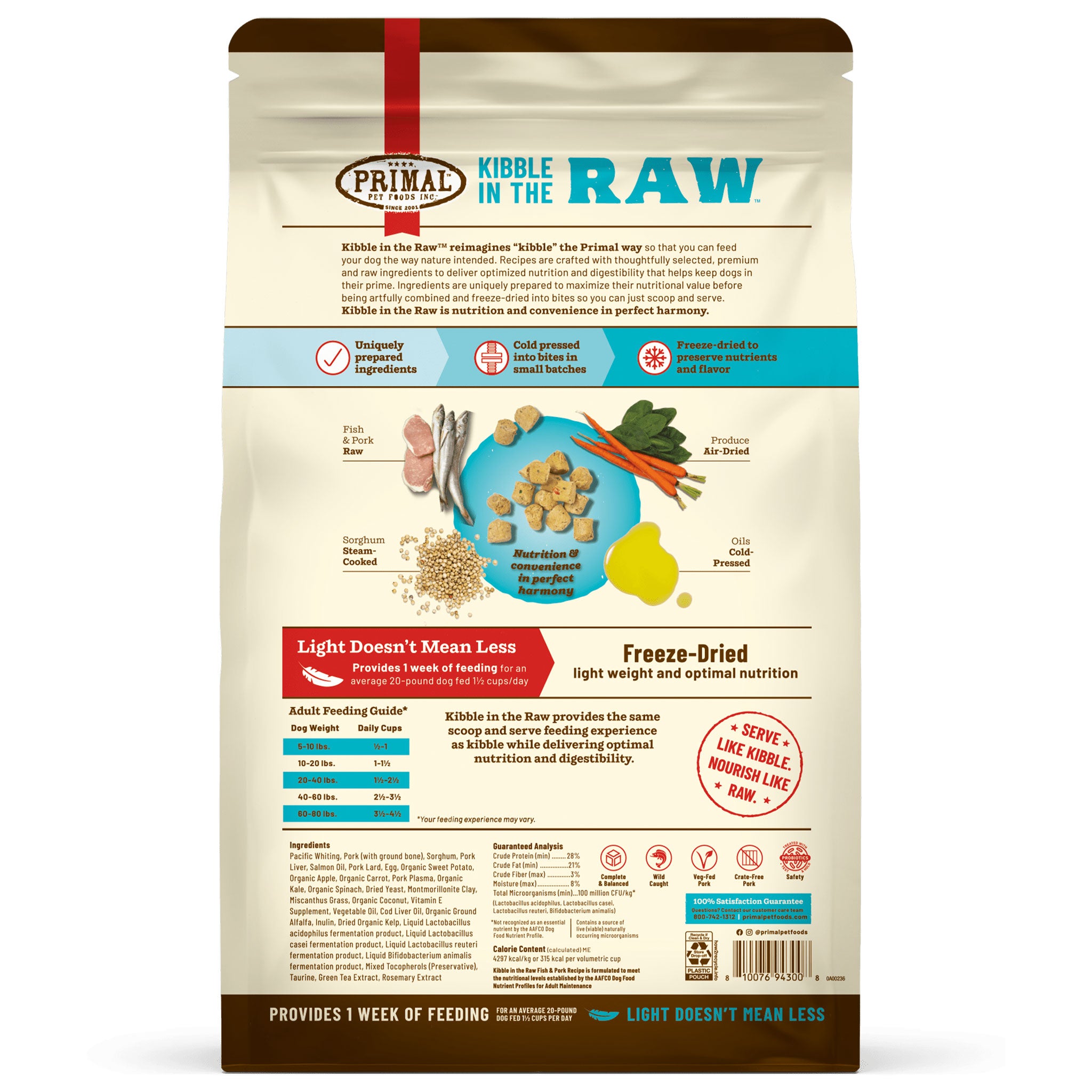 Primal Kibble in the Raw Fish Pork Dog Food HEALTHY SPOT