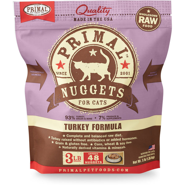 Primal Raw Cat Turkey 3 lbs – HEALTHY SPOT