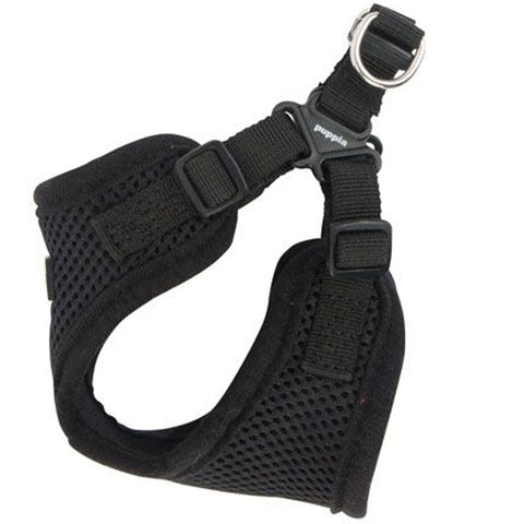 Puppia | Soft Step In Harness - C - Black | Side Image