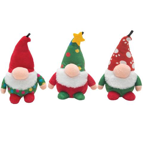 Snug Arooz Baby Gnomies - 6" | Front Image of Three Green and Red Gnomes