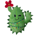 Snug Arooz Cactus with Christmas Lights Dog Toy | Front Image of Green Plush Cactus