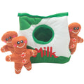 Snug Arooz Hide & Seek Cookies Burrow Dog Toys - 6" | Front Image of Milk and Cookies Burrow Toy