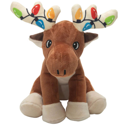 Snug Arooz Marty Christmas Dog Toy - 8.5" | Front Image of Plush Reindeer