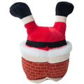 Snug Arooz Santa in Chimney Dog Toy | Back Image of Plush Santa in a Chimney