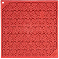 SodaPup Peace Licking Mat Dog Toy | Front Image of Red Lick Mat